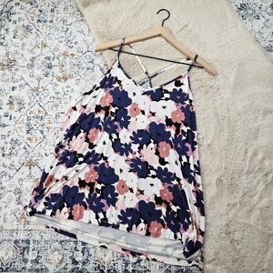 Market and Spruce Kaelie Strappy Knit Tank Top Women Plus Size 1X